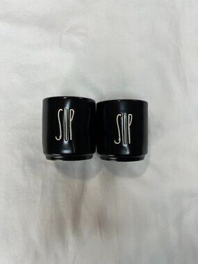 Rae Dunn Artisan Collection by Magenta Black "SIP" shot glasses